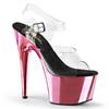 Pleaser - ADORE708 Sandaal met enkelband, Paaldans schoenen - Paaldans schoenen - Zwart/Roze Product image